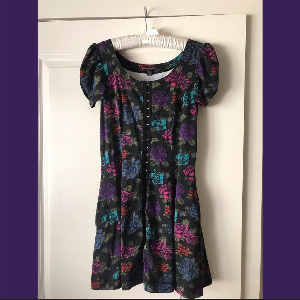 “Vintage” rose Betsey Johnson dress w pockets!